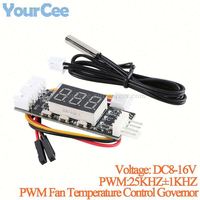 Module de régulation de température pour ventilateur PWM 12V, quatre fils, 3A, affichage numérique de la vitesse, réduction du bruit
