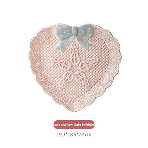 Assiettes en céramique créatives de style américain, assiettes peu profondes en forme de cœur, assiettes à dessert - Product Image 6