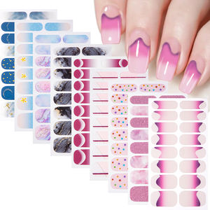 Zhengxiang Wholesale Simple Ins Cross-Border Waterproof Free Baking Nail Wraps Polish Film 3D Nail Art Stickers Manufecturing - Product Image 2