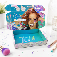 Boîte en carton ondulé écologique créative pour ensemble cosmétique, boîte pliante pour perruque, cosmétiques, ongles, boîtes en papier personnalisées