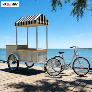 Chariot mobile de vente ambulante de gelato avec roues à vendre, pour la vente au détail d'aliments, les hôtels, les boulangeries, les crèmeries - Product Image 1