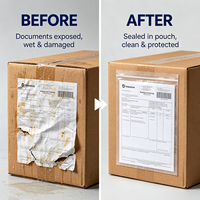 Sobres de Plástico para Documentos, Bolsas de Embalaje Autosellables, Transparentes e Impermeables para Transporte, Exportación y Mensajería, ISO9001, SGS