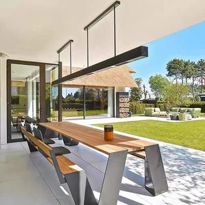 Conjunto de Muebles de Jardín de Estilo Nórdico con Estructura de Aleación de Aluminio Resistente a la Intemperie, Combinación en Forma de L para Terraza o Patio - Product Image 5