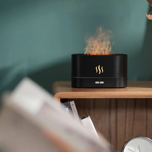 Humidificateur ultrasonique USB à flamme pour huile essentielle Diffuseur d'huile d'arôme de flamme de feu coloré Led 7 couleurs Flamme Veilleuse - Product Image 4