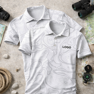 <span class=keywords><strong>Polo</strong></span> da Golf Personalizzate con Stampa Topografica a Contorni, Design Moderno e Professionale, Logo Ricamato - Product Image 1