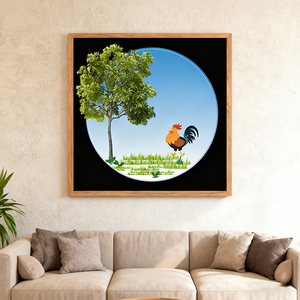 Peintures d'animaux en nature morte, sur toile encadrée et décorée, idéales pour <span class=keywords><strong>l</strong></span>'art mural classique dans les salons et cuisines 3D - Product Image 2