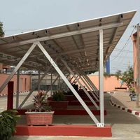 Auvent solaire résidentiel en aluminium pour une utilisation solaire haute performance et la protection des véhicules
