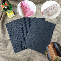 12 modèles de tapis d'impression en silicone DIY pour gâteaux et mousses, avec texture craquelée et motif dentelle, pour décoration de gâteaux