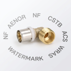 <span class=keywords><strong>Coude</strong></span> de raccordement <span class=keywords><strong>multicouche</strong></span> en laiton de haute qualité avec plaque de connexion mâle haute pression CSTB pour plomberie - Product Image 4