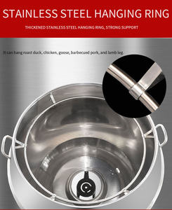 الفولاذ المقاوم للصدأ التجاري العمودي 80/90/100 سنتيمتر الغاز/الفحم بطة المحمصة فرن - Product Image 5