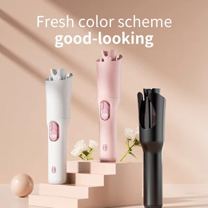 Fer à boucler électrique portable en céramique à ions négatifs avec écran LCD, styler anti-emmêlement ondulé et boucleur automatique - Product Image 1