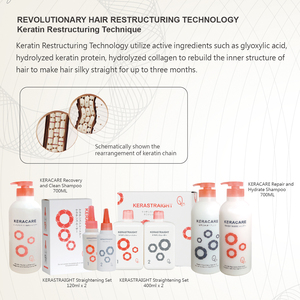 Crème lissante pour <span class=keywords><strong>cheveux</strong></span> professionnelle au kératine brésilienne et à l'huile d'argan, vegan, réparation des dommages, soin des <span class=keywords><strong>cheveux</strong></span>, 400 ml, traitement protéiné - Product Image 3