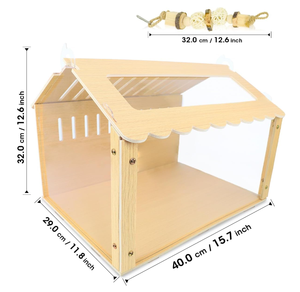 Jaula de hámster de madera de lujo chino para mascotas con accesorios de patrón sólido <span class=keywords><strong>Jaulas</strong></span> Para hámster - Product Image 2