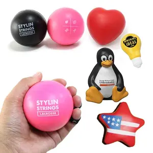 Cheap advertising gift toy plain pu foam bulk anti stress relief custom logo pu stress ball