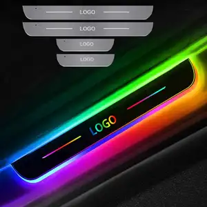 Factory Custom 4PCS Wireless Car Courtesy Welcome Lamp with Logo or Text Car Door Pedal Pathway Lights Led Door Sill Lights