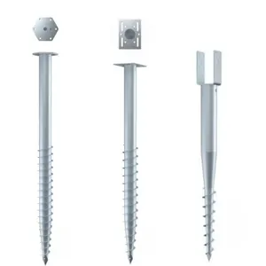 Tornillo de tierra galvanizado en caliente para soporte solar fotovoltaico - Product Image 6