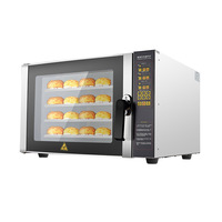 Four à convection électrique commercial intelligent à 4 plateaux, 220V, haute productivité, grande capacité, économe en énergie, pour la cuisson du pain et des produits à base de farine