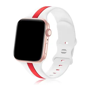 ขายส่งยางนุ่มกีฬานาฬิกากันน้ําซิลิโคนสายนาฬิกาสายสําหรับ Apple Watch Series Ultra 8 7