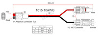 Câble d'extension pour panneau solaire 10 AWG avec connecteur de batterie Power Pole 45A