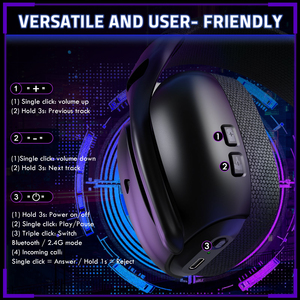Auriculares Inalámbricos para Juegos ATTACK SHARK L80PRO Tri-Mode, Auriculares con Cable de 3.5mm con Micrófono Desmontable para PS4, PS5, Switch, PC - Product Image 5