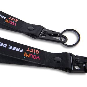 Multi-Purpose Waterproof Nylon Key Holder & Wrist Strap Woven Jacquard Fabric Keychain Short <b>Lanyard</b> - Product Image 3