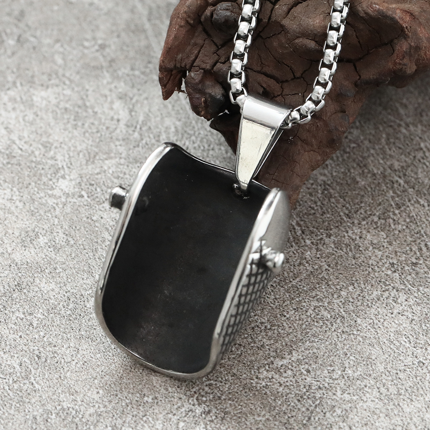 Pendentif Casque DJ Acier Inoxydable PAMTIER - Collier Musicien Homme Avec Chaîne