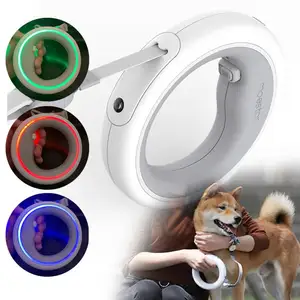 Moestar V 2022-Correa para perro inteligente, accesorio con luz LED antigolpes, retráctil, OVNI, para caminar, manos libres, 2,0
