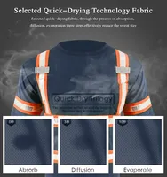 ZUJA-Camiseta reflectante de seguridad para trabajadores de la construcción, servicio OEM de fábrica, con cinta reflectante de pvc