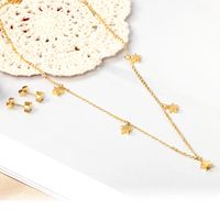 Ensemble de bijoux en acier inoxydable plaqué or 18K, personnalisé, étoile et lune, pour femmes, nouvelle collection
