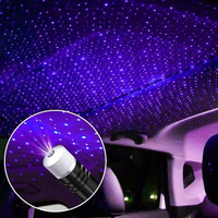 Auto Star USB coche proyector lente LED luz ambiente Auto atmósfera techo Interior estrella luces único coche estrella lámpara accesorio