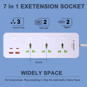 ปลั๊กพ่วงอเนกประสงค์ Renzheng 3 ช่อง USB พร้อมสวิตช์แยกอิสระ - Product Image 2