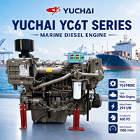 Moteur diesel marin YUCHAI YC6T400C, haute fiabilité, rendement efficace pour les bateaux de pêche, les navires de travail et les navires de transport côtier