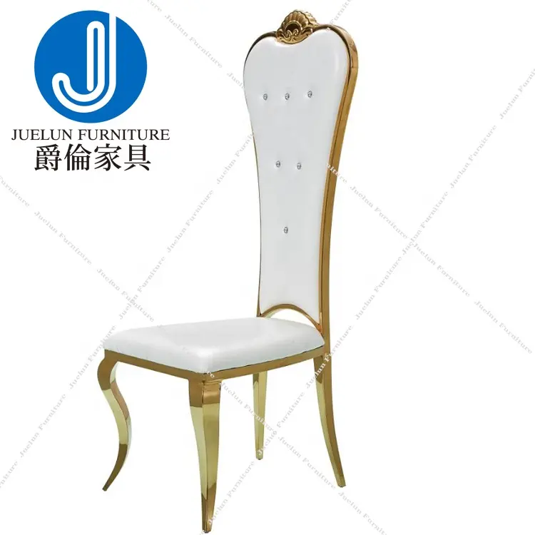 Toptan paslanmaz çelik modern metal sandalye kraliyet taht sandalye düğün sahne sandalye