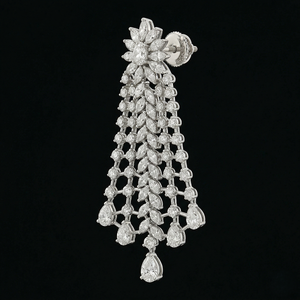 Pendientes de Diamantes de Platino de Diseño, Joyería Fina, Piedras Brillantes de Alta Claridad, Estilo Minimalista y Elegante, para Uso Diario, Regalo - Product Image 3