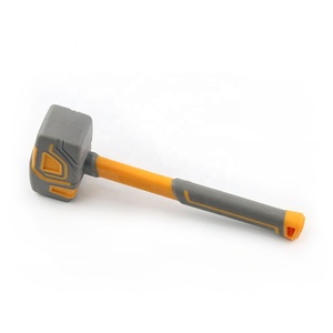 Martillo Elástico Cuadrado con Mango de Fibra de Vidrio Suave de una Pieza, Martillo de Goma Ecológico para Instalación de Baldosas Cerámicas en Pisos - Product Image 2