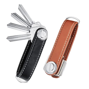 Llaveros de Cuero Genuino Expandibles Personalizados al por Mayor <span class=keywords><strong>Bocho</strong></span> B-KO001 - Regalo Empresarial Duradero de Alta Calidad con Impresión Tipográfica - Product Image 1