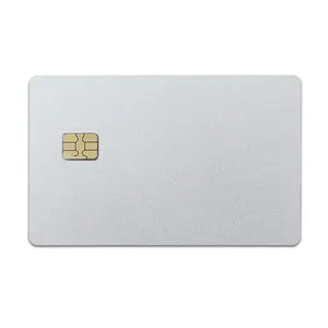 Personalizado Em Branco De Metal Matte silver Cartão Com Chip Slot Tarja Magnética Assinatura Cartão De Débito Visa Crédito NFC RFID Metal Cartão De Banco