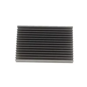 定制尺寸60x60x15黑色阳极氧化铝合金挤压散热器型材散热器