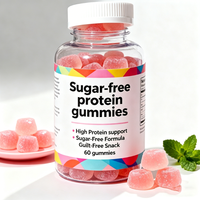 Gummies de protéines de lactosérum sans sucre 17g, marque privée OEM, végétariennes, supplément nutritionnel sportif quotidien pour l'entraînement, vente en gros