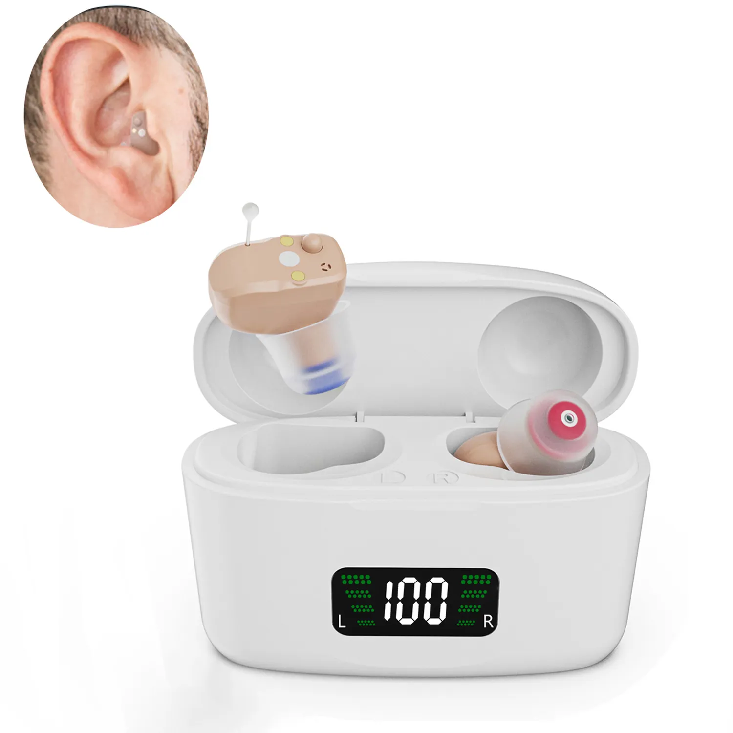 Wenatone 2024 rechargeable cic hearing aids 16 channels china micro digital hearing aid ear machine price