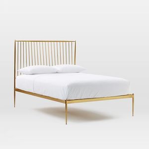 Camas de metal antiguas industriales de lujo Diseño Vintage Sólido Bronce Robusto Camas de marco de metal de acero - Product Image 1