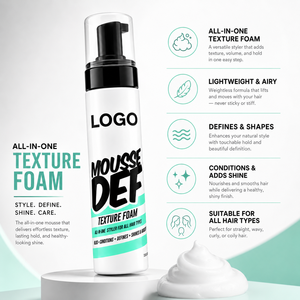 Private Label Volumizing Hair Mousse Texture <b>Foam</b> Non Sticky Anti Frizz Curl Defining Styling <b>Foam</b> <b>For</b> All Hair Types - Product Image 2
