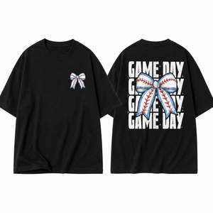 Camiseta Vintage Coquette con Lazo de Béisbol, Diseño Gráfico para Día de Partido, Ropa Deportiva Linda para Mujeres y Niñas - Product Image 3