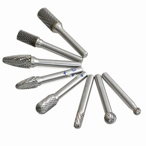 8pcs 6mm 1/4 인치 생크 다이 그라인더 비트 도구 더블 컷 솔리드 우드 작업 텅스텐 스틸 카바이드 로터리 버 세트 - Product Image 2