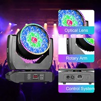 19x15W RGBW 4-in-1 Zoom Wash LED Moving Head Light Bee Eye Nachtlampe Bühnenlicht LED für DJ Bar Hochzeit Bühne