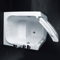 Baignoire de massage autoportante Design Hydrorelax Baignoire carrée en acrylique blanc avec douche