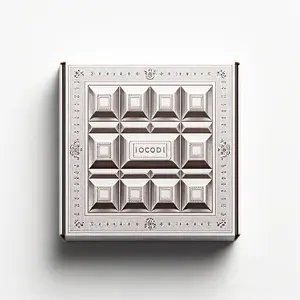 格子チョコレートギフトボックス付きのユニークなロゴホワイトチョコレート選択プラリネボックス