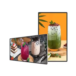 Floor standing kiosk menu board vertical lcd media player 55 inch lcd digital signage store window display