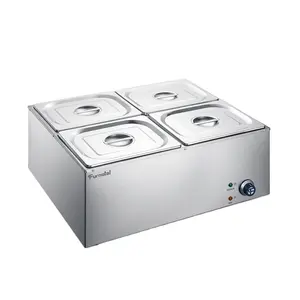 High Resistant To Corrosion And Rust Kitchen Equipment 4 Pan Commercial Bain Marie Food Warmer