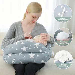 Almohada de Lactancia con Correa Ajustable en la Cintura, Almohadas Ergonómicas para Alimentar al Bebé con Funda de Algodón Lavable y Extraíble - Product Image 2